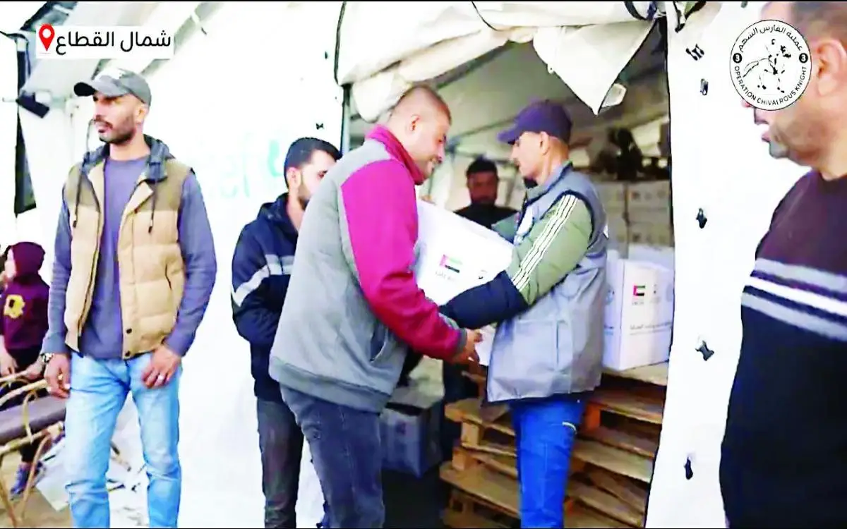 سفينة محمد بن راشد الإنسانية ترسو في غزة