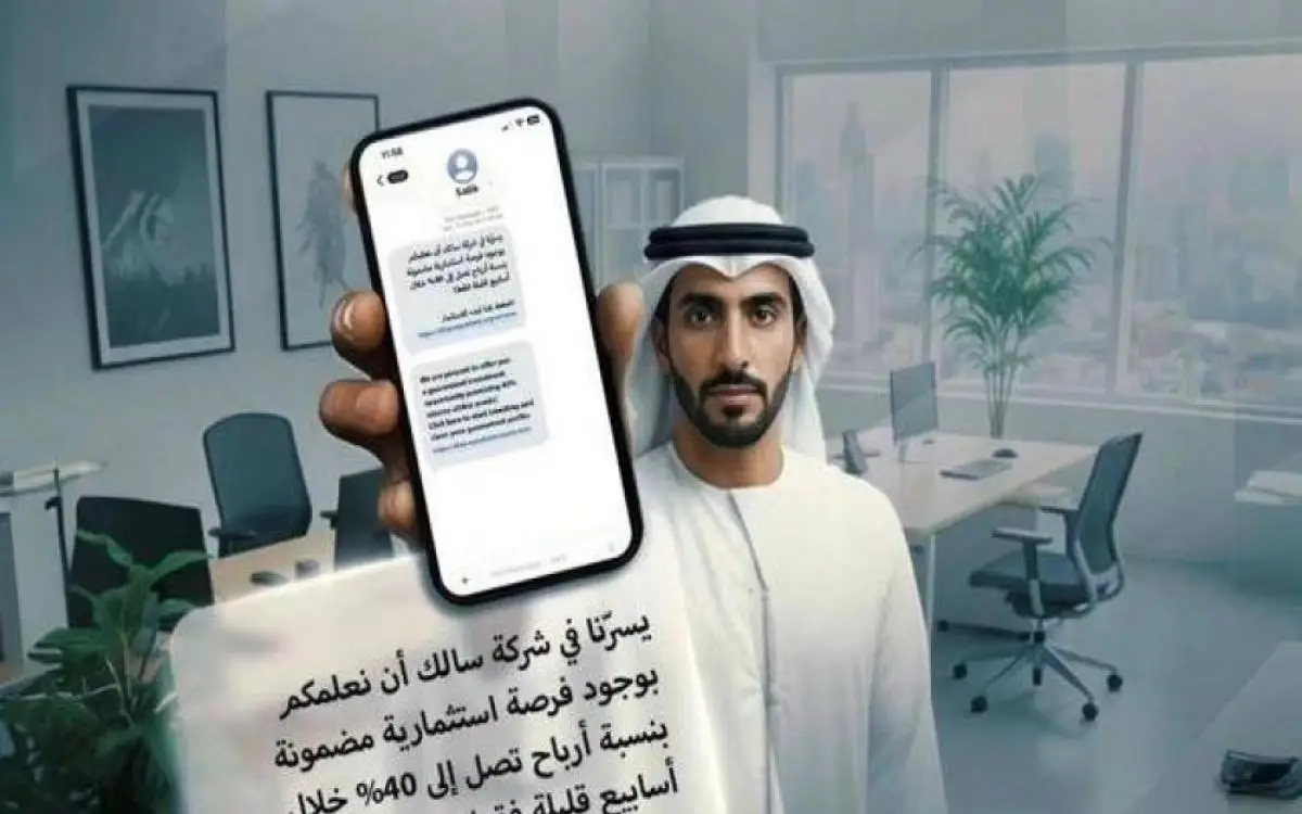رسالة "احترافية" توهمك بربح خيالي في دبي