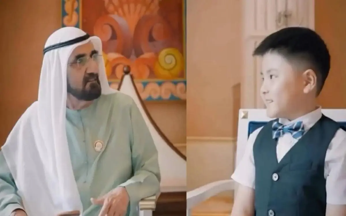 رسالة من محمد بن راشد لطفل أحَبَ الإمارات: أنت هنا في أمان (فيديو)