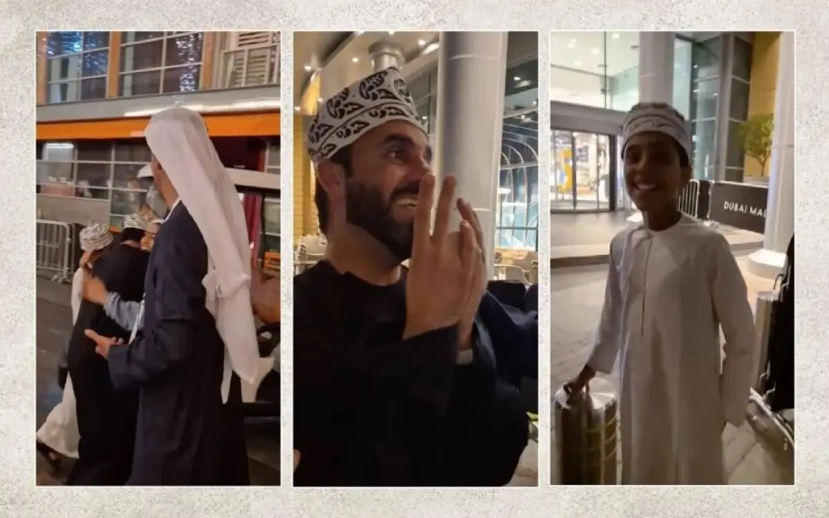 شاهد فرحة أب عماني بلقاء ابنتيه خلال احتفالات دبي (فيديو)