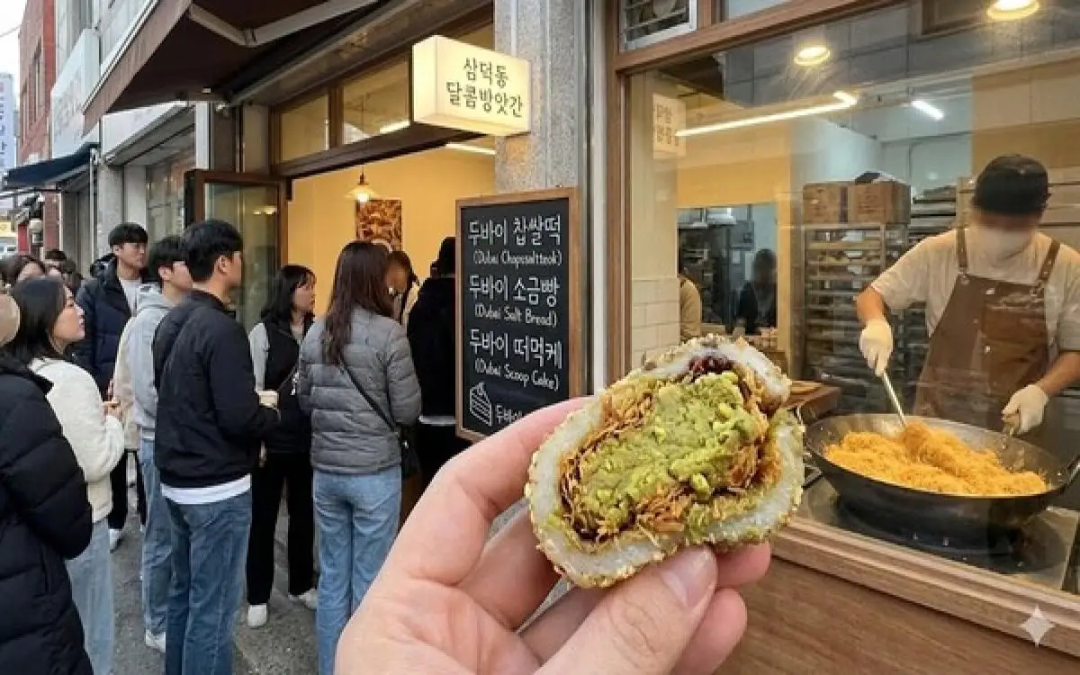 "كعكة دبي المطاطية" تزاحم السوشي والكوريون يتبعون الخرائط لأجلها