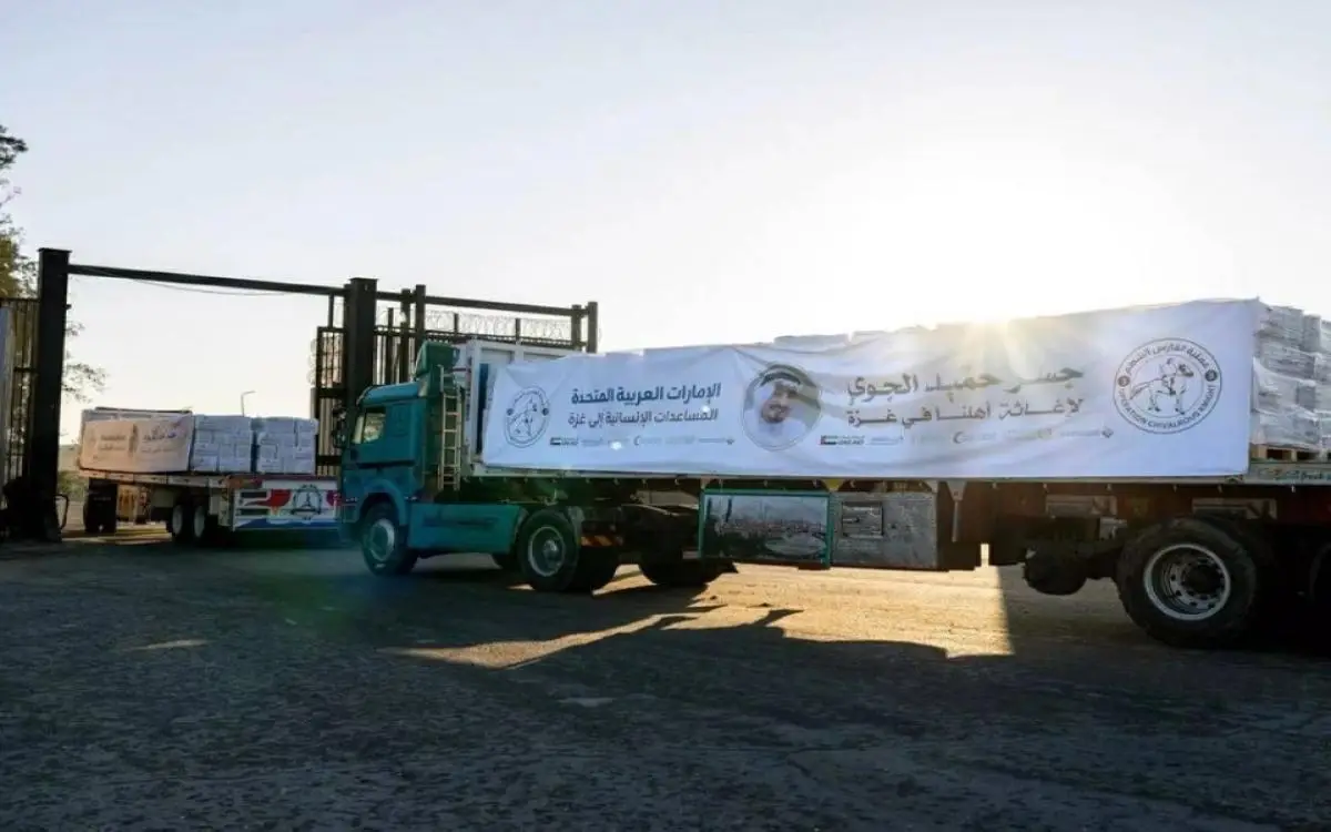 جسر إلى غزة بـ 195 طن أغذية من الإمارات