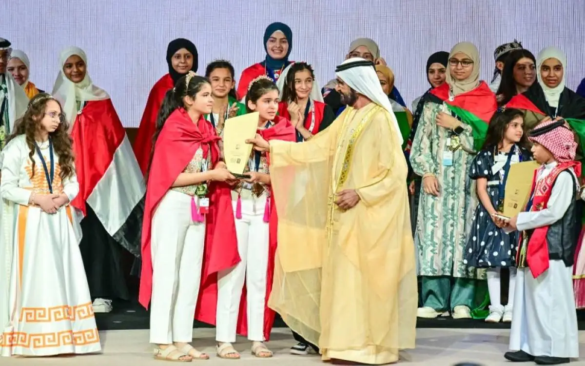 محمد بن راشد يتوج "بيسان" و"بيلسان" كأفضل قارئتين