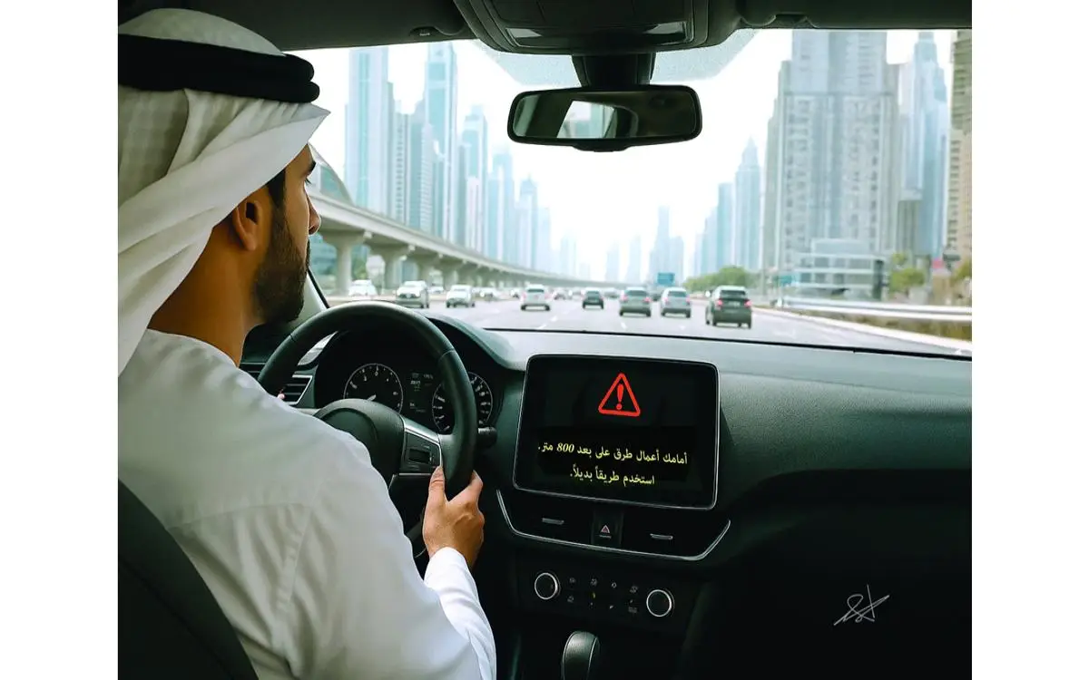 إشارات المرور تتحدث إلى السيارات في دبي