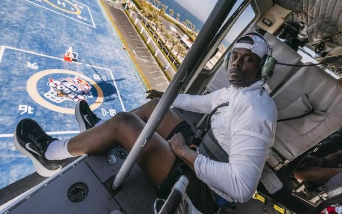 "هدف قاتل" في السلة من ارتفاع 30 متراً فوق دبي